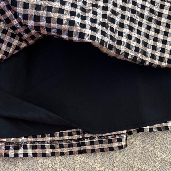 NWOT J. Crew Factory Lurex Gold and Black Gingham Dress - Picture 9 of 14